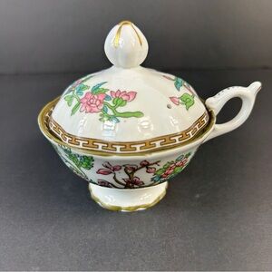 Vintage Coalport Ming Rose Sugar Bowl with Lid English Fine Bone China MCM ❤️